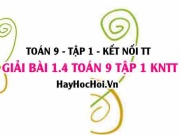 Giải 1.4 Toán 9 tập 1 SGK Kết nối tri thức